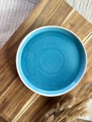 Тарілка Кругла з бортиком 22 см Simple Blue 00878 фото