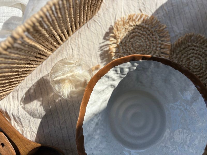 Pasta Plate Coral Mocha Light