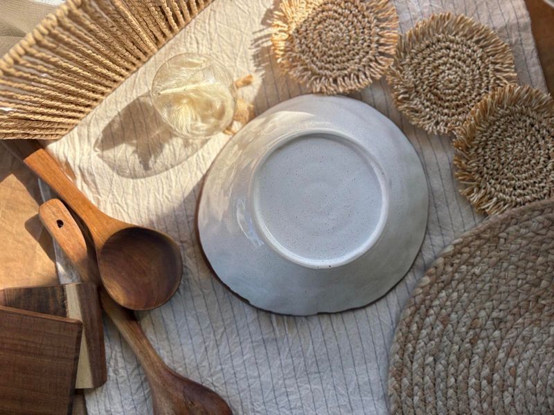Pasta Plate Coral Mocha Light