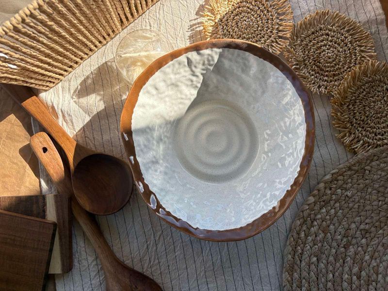 Pasta Plate Coral Mocha Light