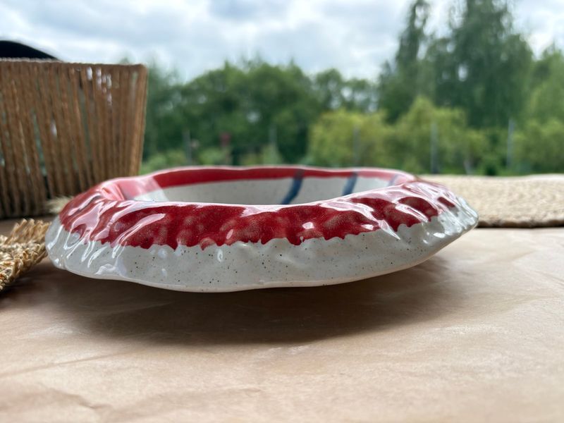 Тарілка для подачі Корал 750 мл Капучино Red Ексклюзив 03286 фото