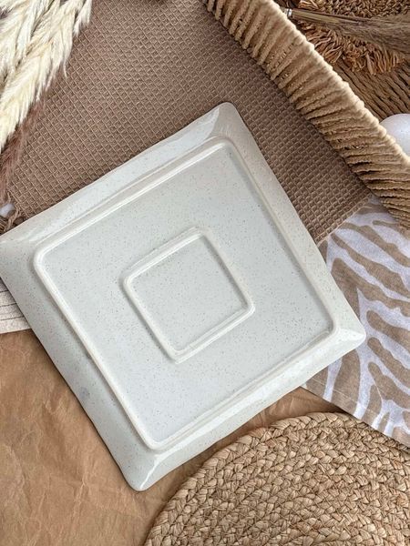 Serving Plate Square Black Loft Plus