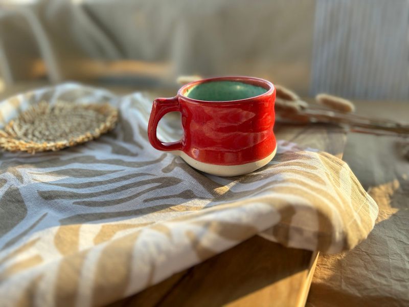 Чашка 200 мл Червона Rame 01717 фото