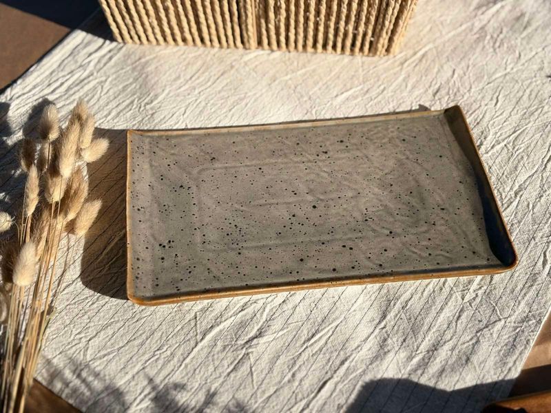 Тарелка для подачи Восточная Mercury Коричневый Лофт 02214 фото Тарелка для подачи Восточная Mercury Коричневый Лофт 02214 фото