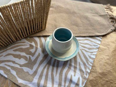 Cupping Bowl Cup 160 ml Cappuccino Blue