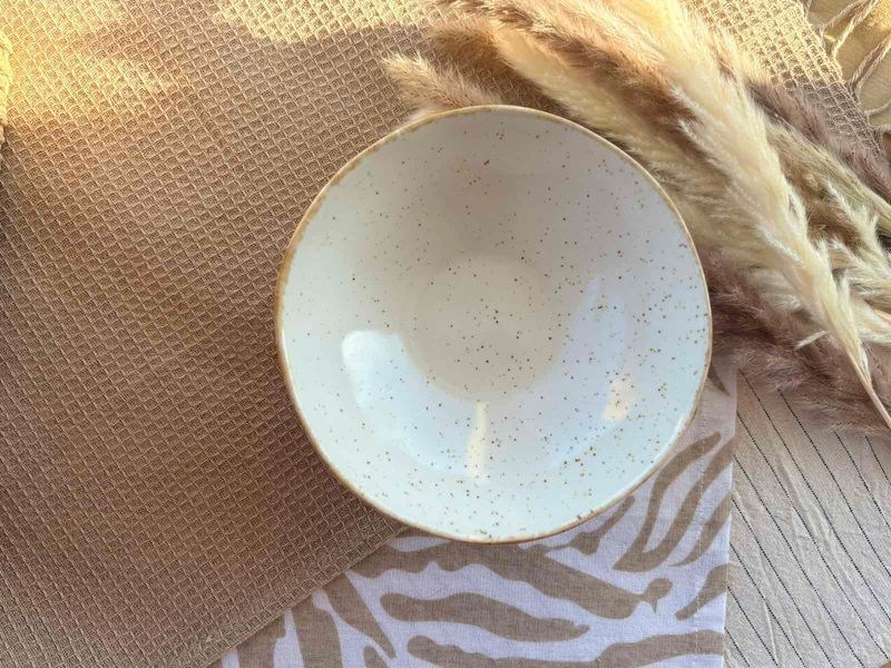 Тарілка Обідня 550 мл Cream Коричневий Лофт 01010 фото